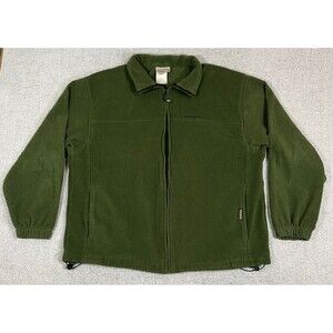 Vintage Remington Fleece Jacket Men's XL Green Full Zip Pockets